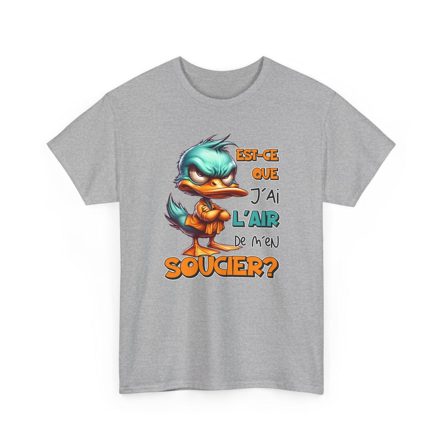 Tee Shirt Est-Ce Que J’Ai L’Air De M’En Soucier – T-Shirt Humour Canard Colérique – Cadeau Homme Femme Sarcasme Drôle