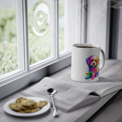 Mug petit chien coloré idée cadeau bureau travail pour enfant et adulte