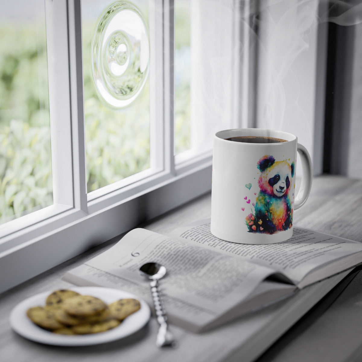Mug panda coloré tasse idée cadeau travail bureau anniversaire thé café enfant et adulte