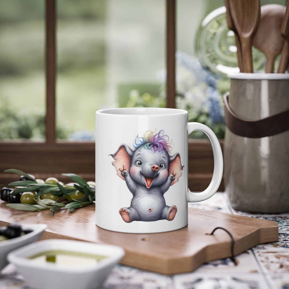 Mug éléphant grimace clown idée cadeau humour drôle amusant fun