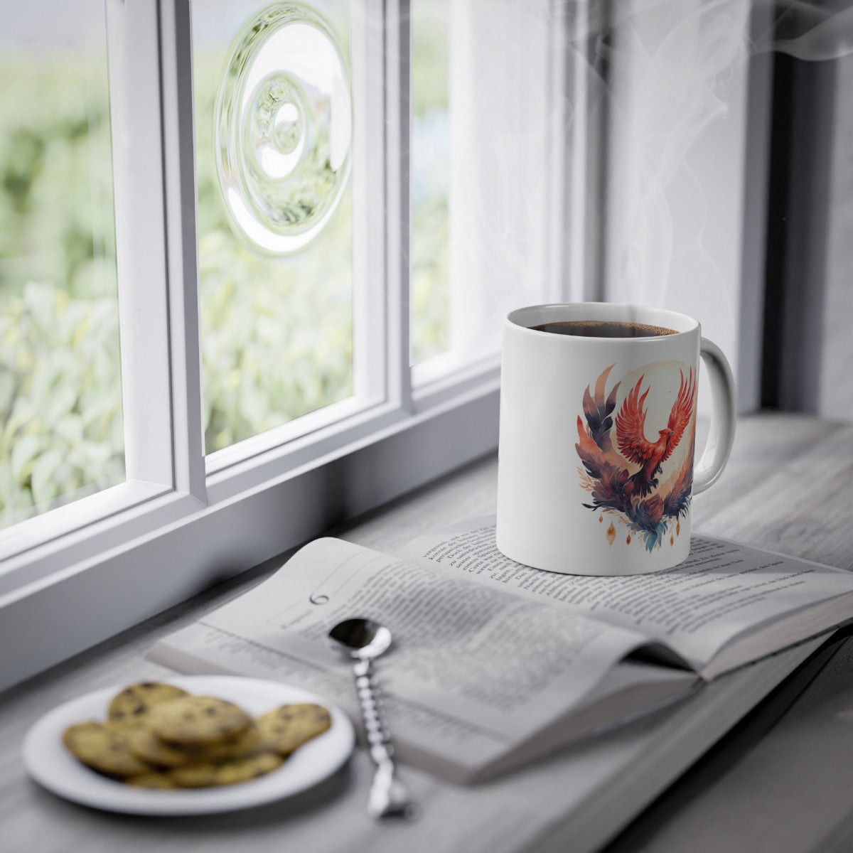Mug Oiseau rouge majestueux en vol idée cadeau bureau travail anniversaire pour enfant et adulte