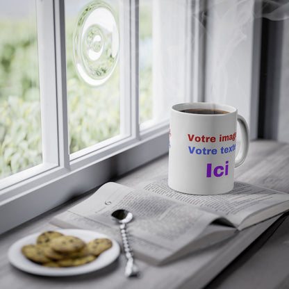 Mug personnalisable personnalisé photo texte idée cadeau anniversaire souvenir naissance travail bureau pour adulte et enfant