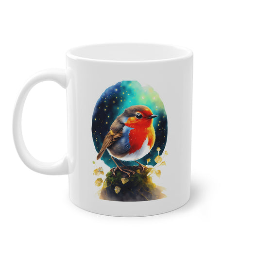 Mug Tasse à café  Oiseau Rouge-gorge idée cadeau anniversaire bureau travail pour enfant et adulte