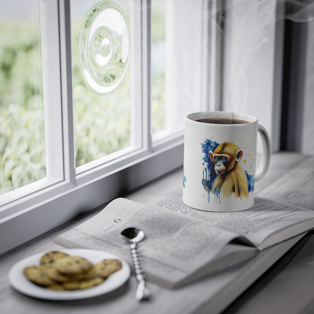 Mug tasse à café Singe Idée cadeau anniversaire bureau travail pour enfant et adulte