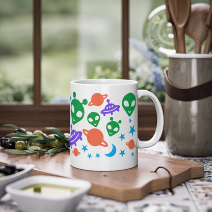 Mug Tasse à café Alien extraterrestre Ovni soucoupe idée cadeau anniversaire travail bureau pour enfant et adulte