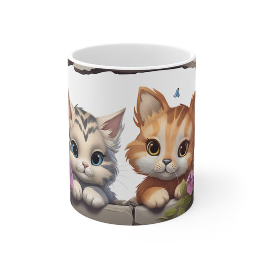 Mug Tasse à café chat mignon idée cadeau humour drôle rigolo fun travail bureau pour adulte et enfant