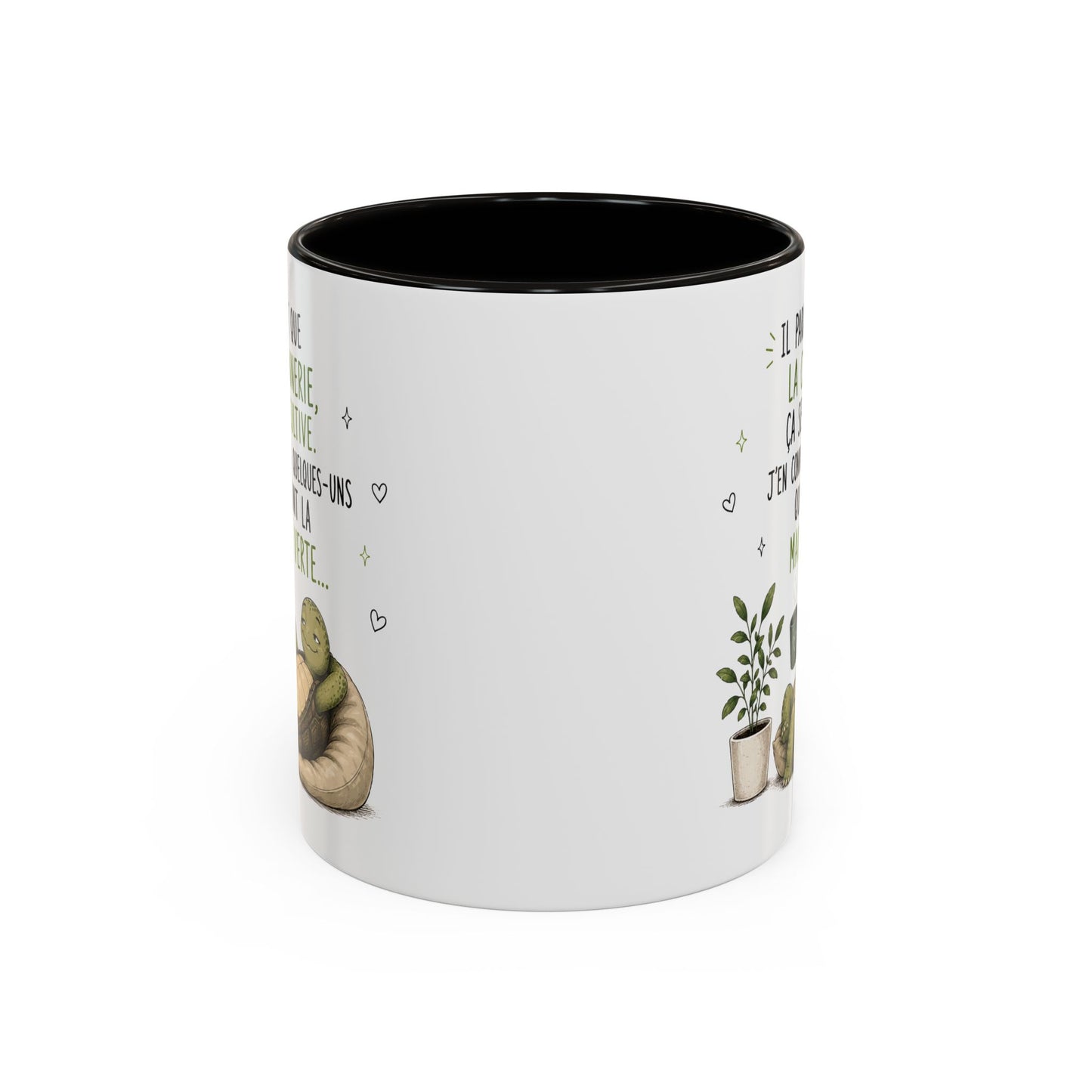 Tasse Tortue Drôle Homme et Femme – Mug Humour Jardinage Plantes Main Verte – Cadeau Original Amusant 325 ml