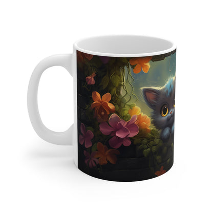 Mug Tasse à café Chaton mignon amusant idée cadeau humour drôle rigolo fun travail bureau pour adulte et enfant
