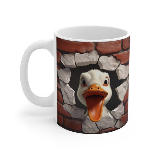 Mug Tasse à café Canard brique amusant idée cadeau humour drôle rigolo fun travail bureau pour adulte et enfant