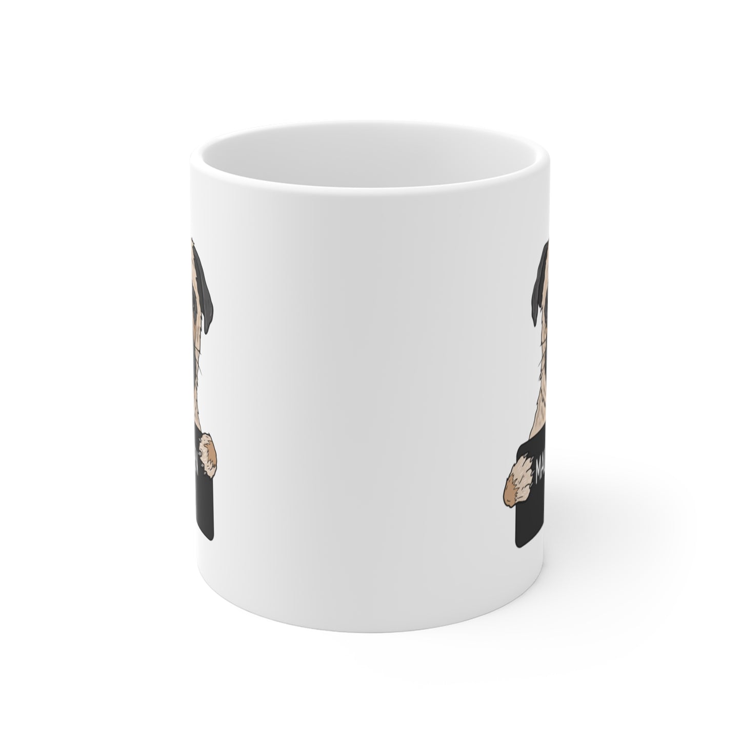 Mug Carlin Humoristique – Tasse Originale pour Propriétaire d’Animal – Idée Cadeau Drôle Homme et Femme – 325 ml
