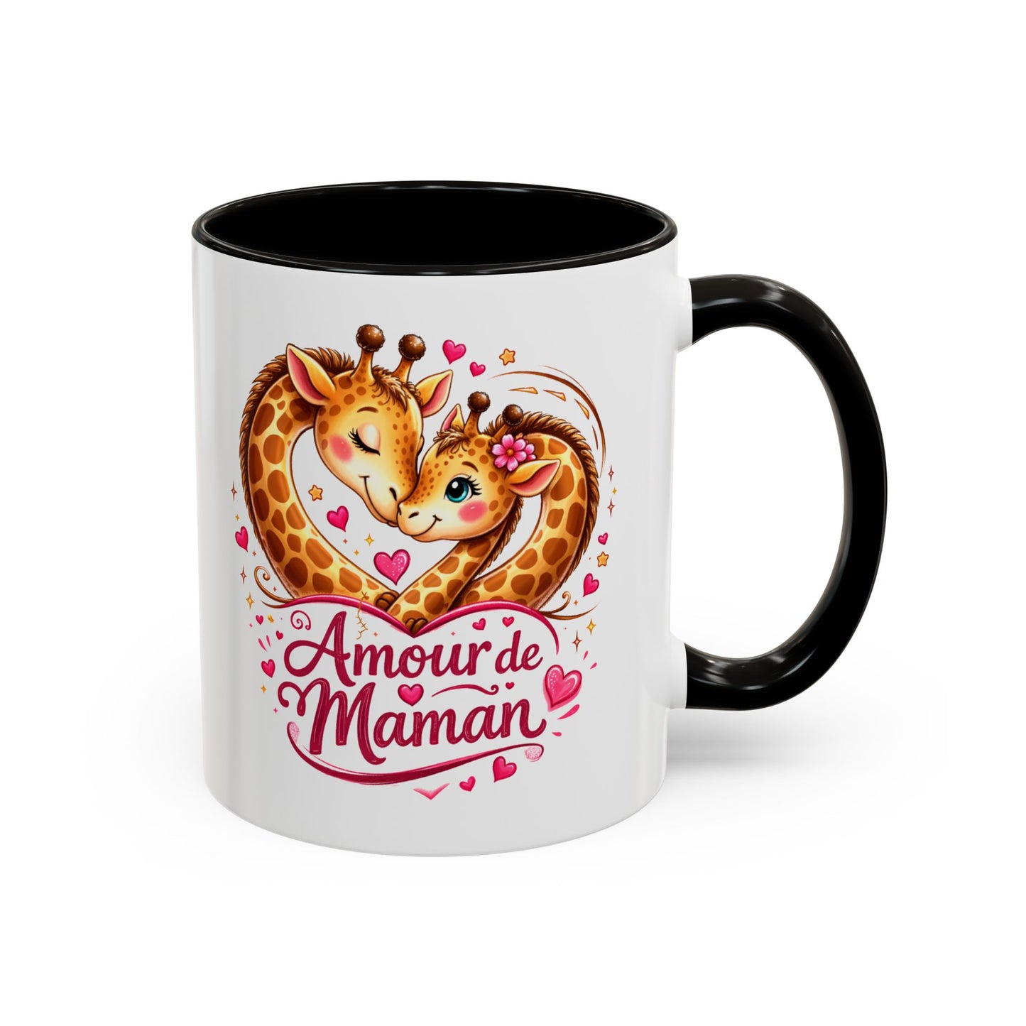 Tasse Amour de Maman Girafes – Mug Mignon Mère Enfant – Cadeau Fête des Mères Anniversaire – Céramique 325ml