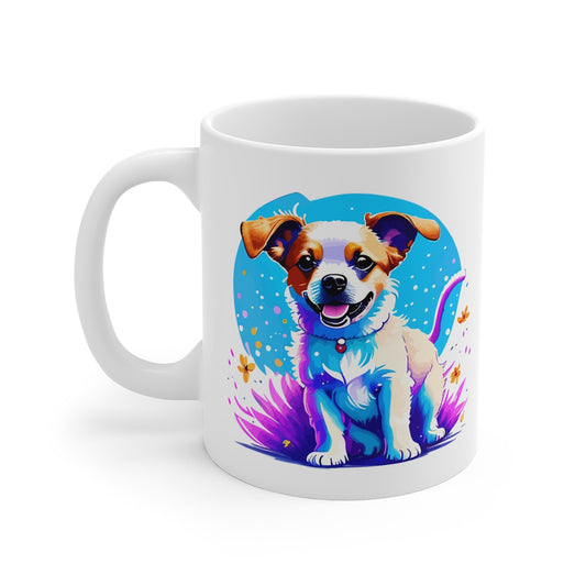 Mug-tasse Petit chien coloré idée cadeau bureau travail anniversaire pour enfant et adulte