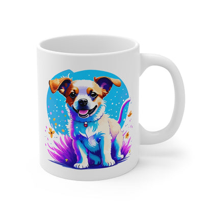 Mug-tasse Petit chien coloré idée cadeau bureau travail anniversaire pour enfant et adulte