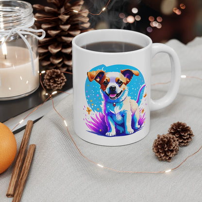 Mug-tasse Petit chien coloré idée cadeau bureau travail anniversaire pour enfant et adulte