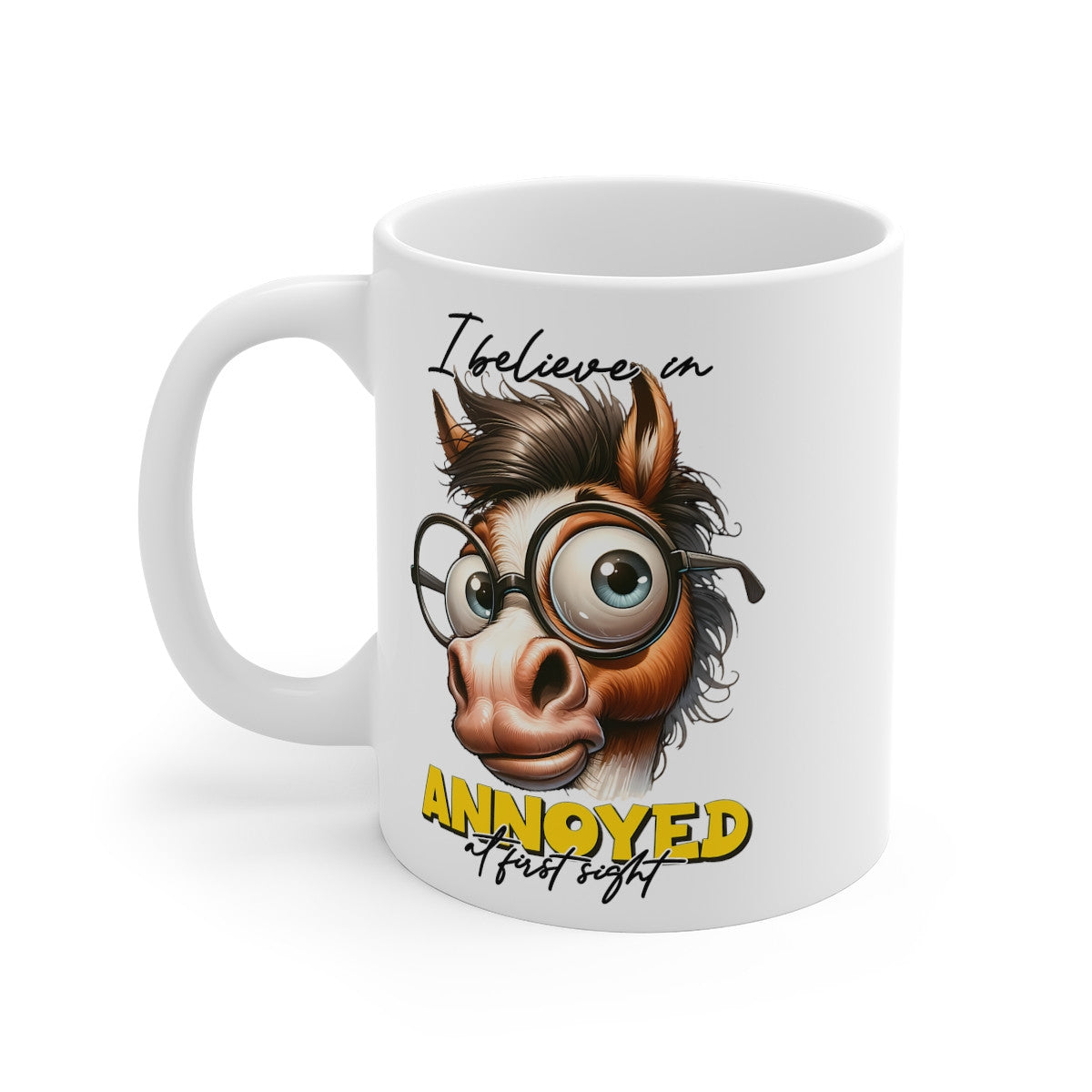 Mug Cheval à lunette Idée cadeau humour drôle amusant pour enfant et adulte