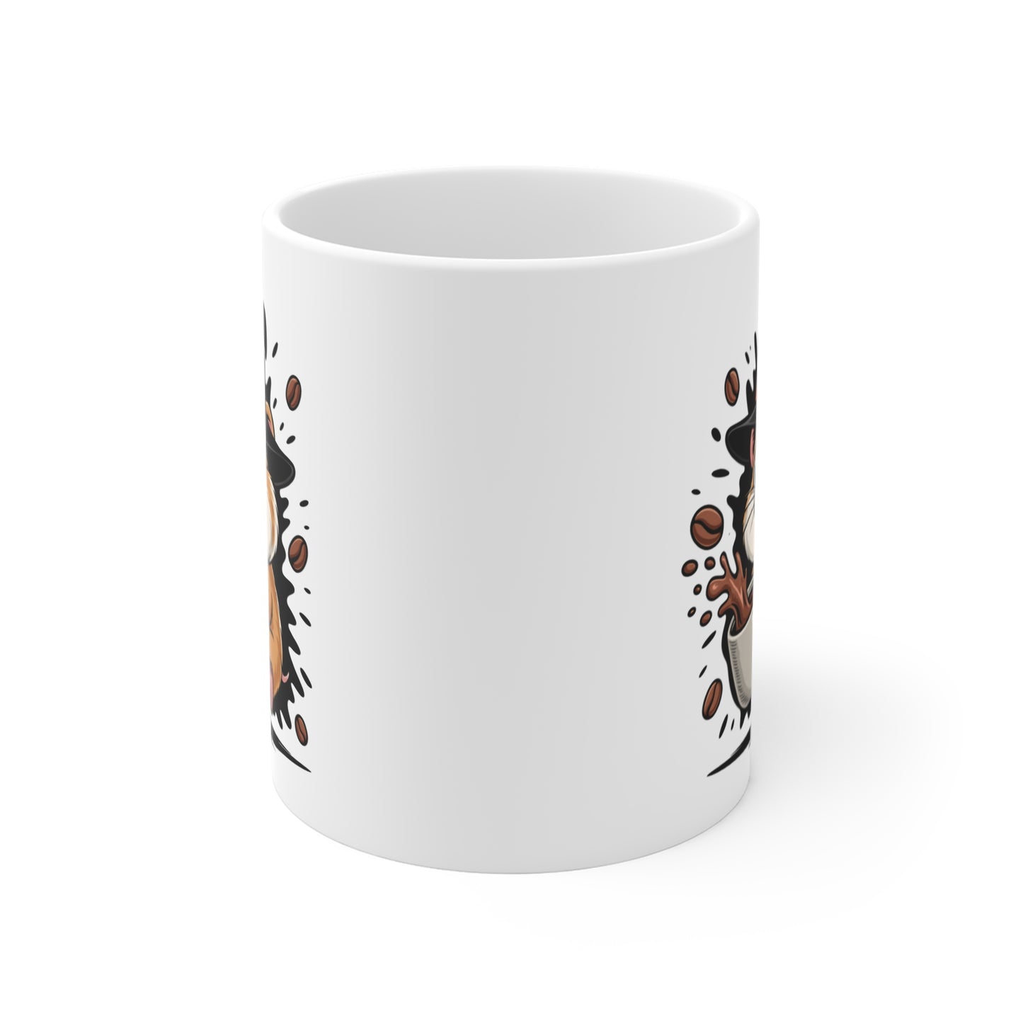Mug Hamster Sorcier Café – Tasse Céramique 325ml – Illustration Animalière Drôle Halloween