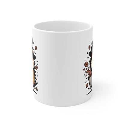 Mug Hamster Sorcier Café – Tasse Céramique 325ml – Illustration Animalière Drôle Halloween