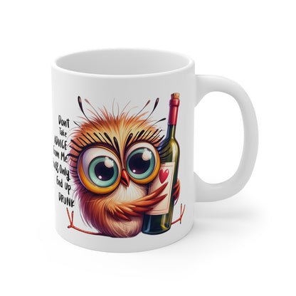 Mug Oiseau avec du vin Idée cadeau anniversaire humour drôle amusant pour enfant et adulte