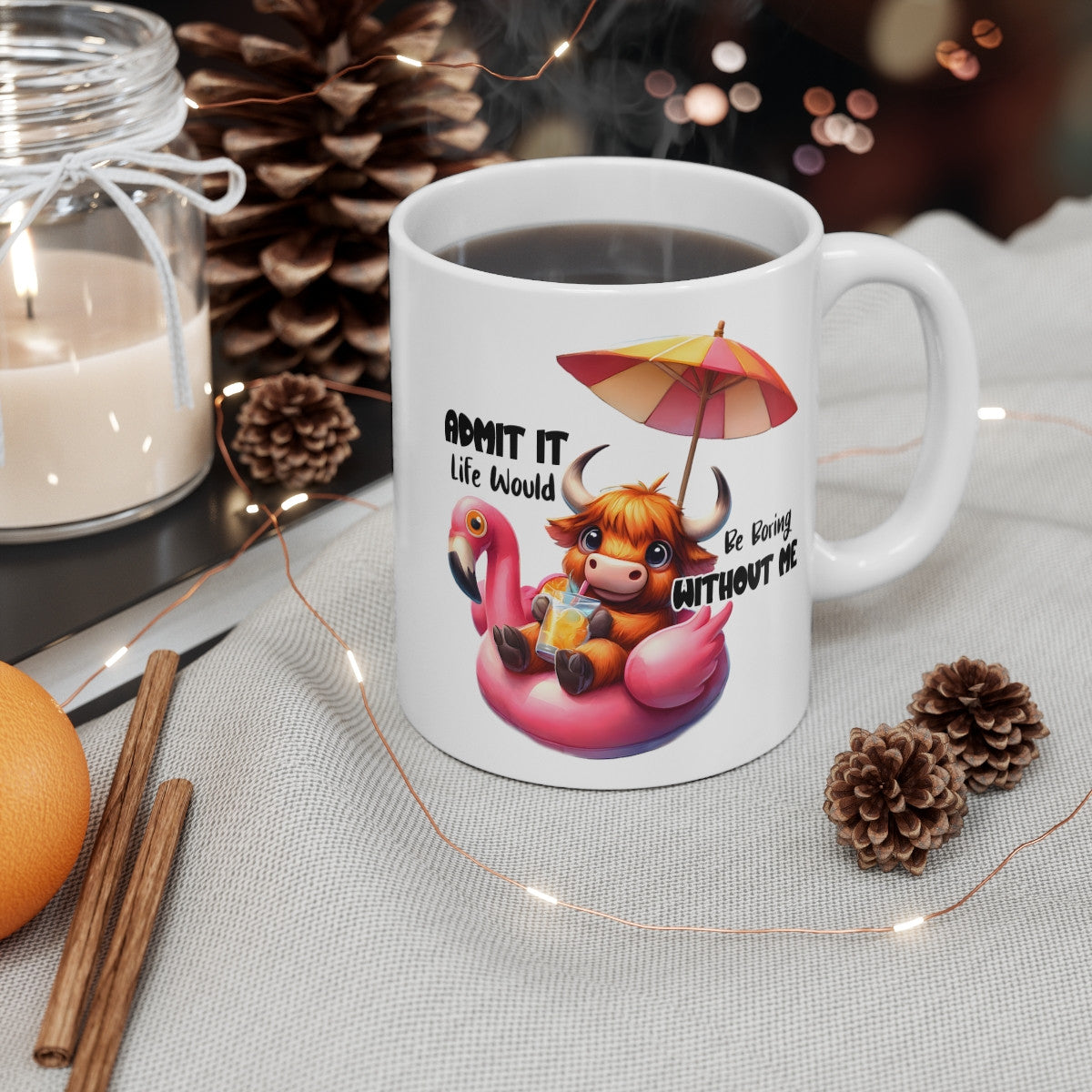 Mug Vache bouée Idée cadeau anniversaire humour drôle amusant pour enfant et adulte