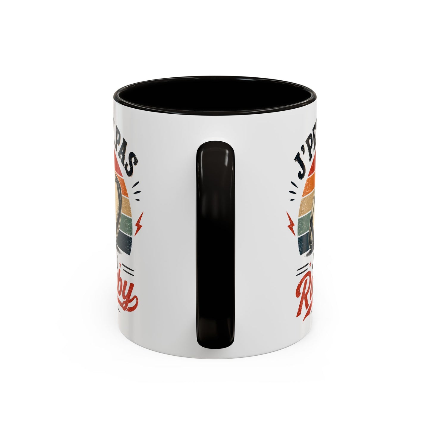 Tasse J’Peux Pas J’Ai Rugby – Mug Rugby Vintage Humoristique – Cadeau Rugbyman Homme Femme 325ml