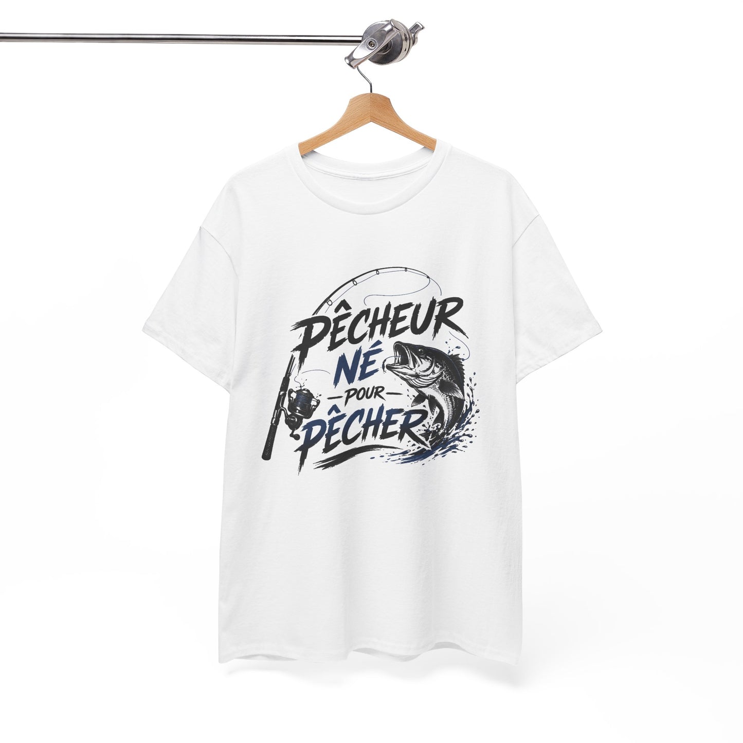 Tee Shirt Homme Pêcheur Pêche Sportive Cadeau Pêche Humour Passion Canne à Pêche Poisson Carnassier