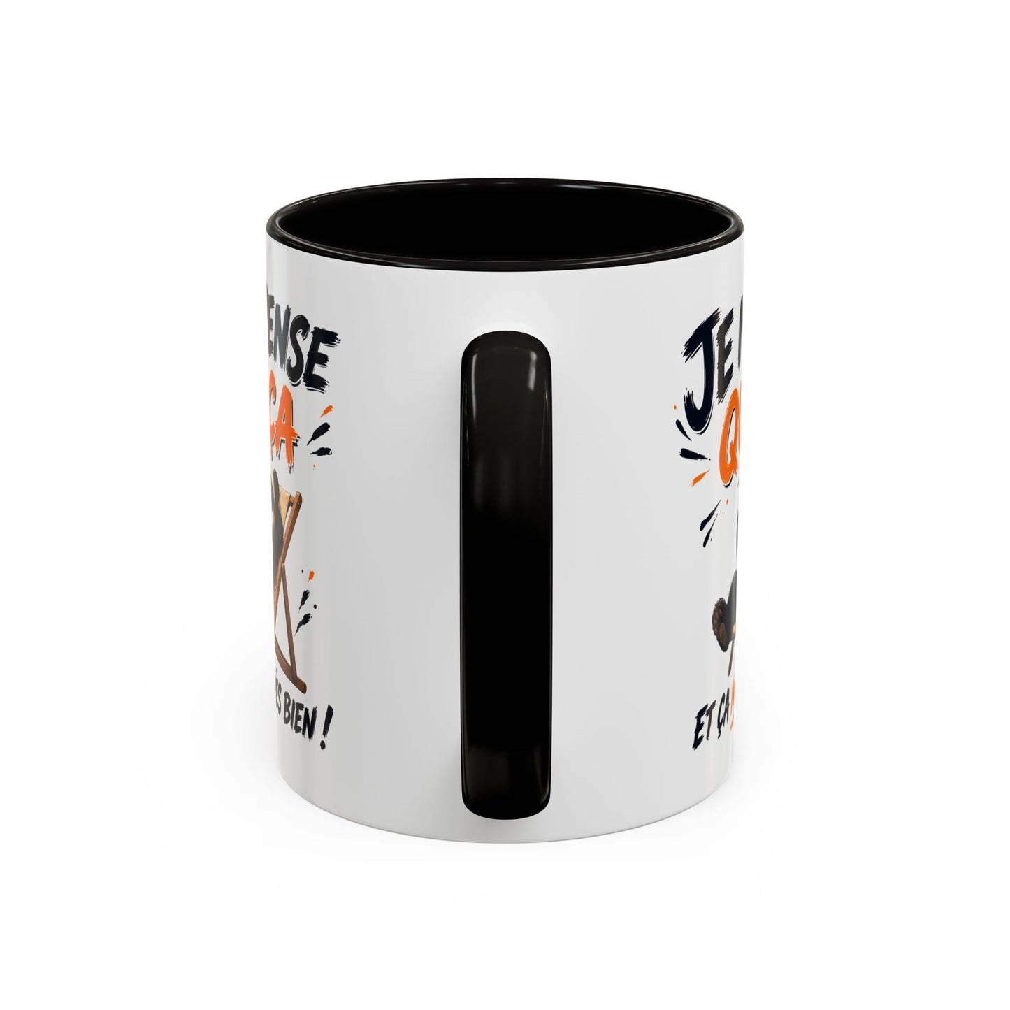 Tasse Je Ne Pense Qu’à Ça – Mug Panda Relax et Humour – Cadeau Original Détente 325ml