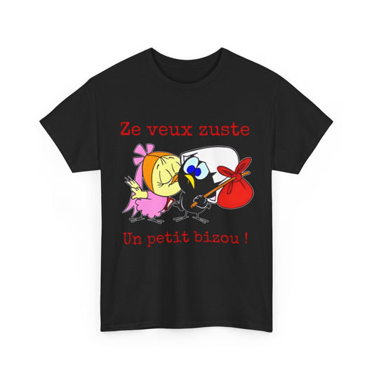 Tee shirt Unisex Calimero Ze veux zuste un petit bizou ! Homme/Femme