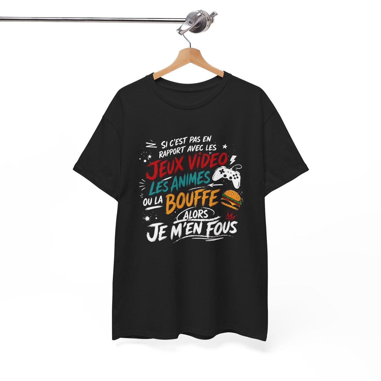 T-Shirt Jeux Vidéo Humour Homme Femme – Gamer Geek Animés Bouffe – Tee Shirt Drôle Gaming