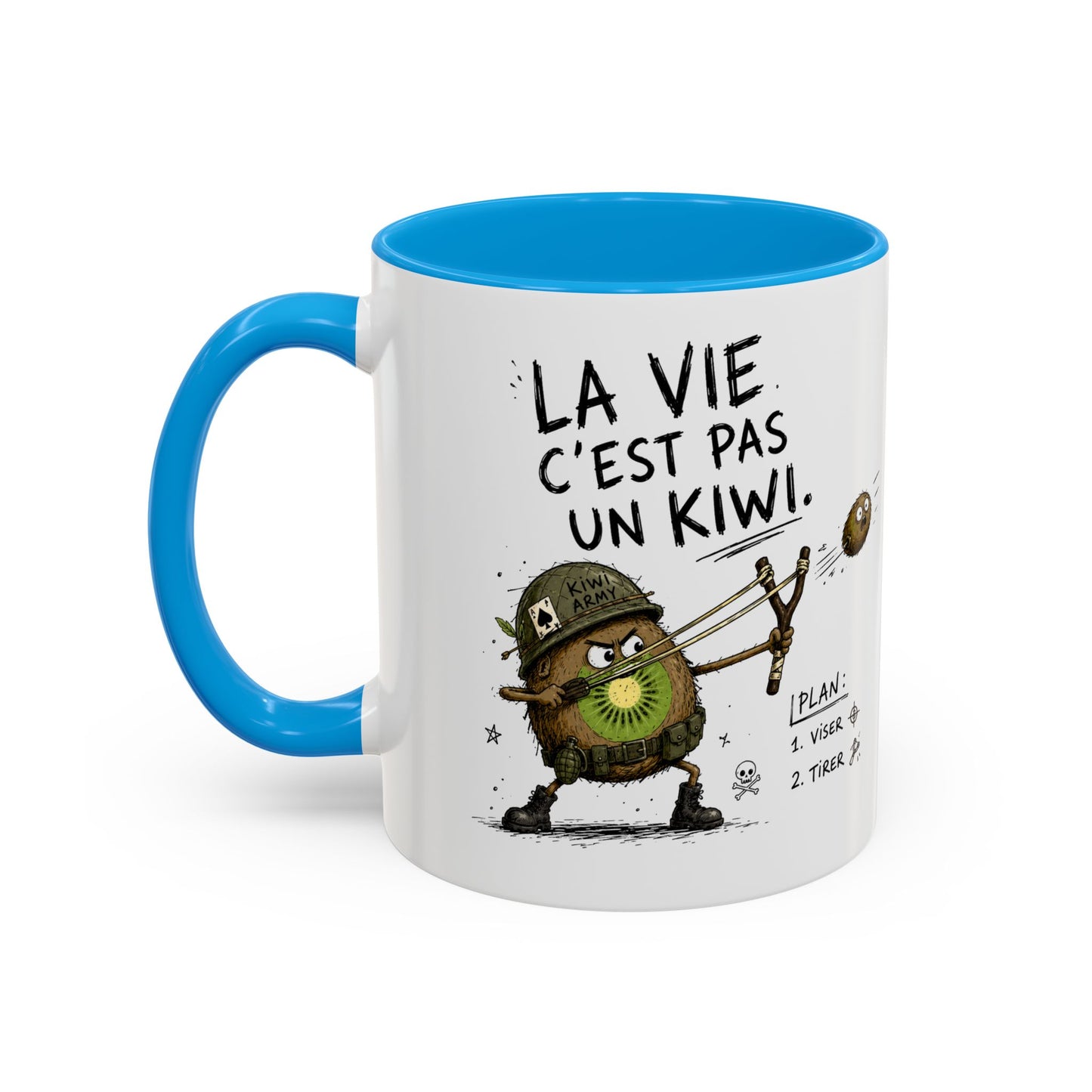 Tasse La Vie C’est Pas Un Kiwi – Mug Humour Kiwi Soldat – Cadeau Original Homme Femme 325ml