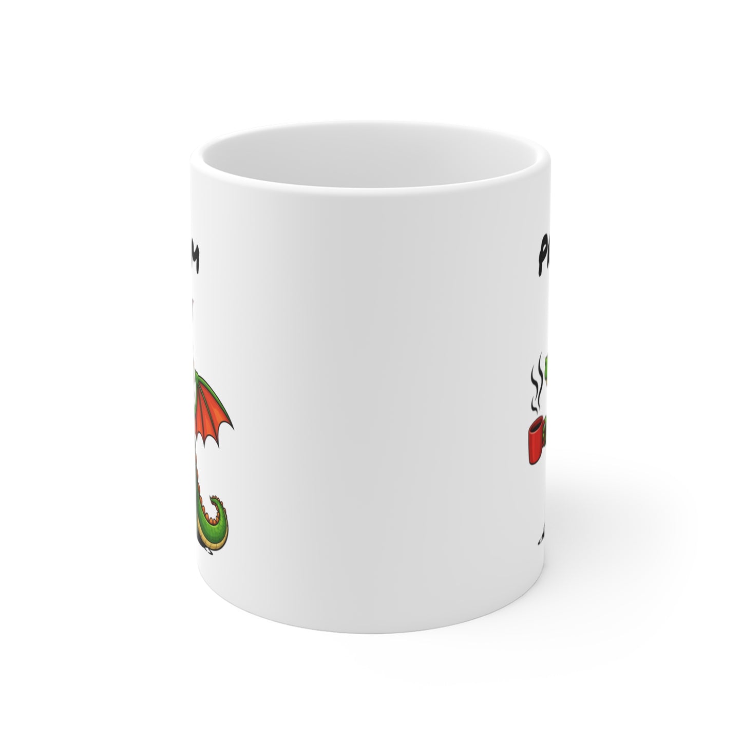 Mug Dragon Personnalisable 325ml – Tasse Café Humour Fatigue Matin Drôle