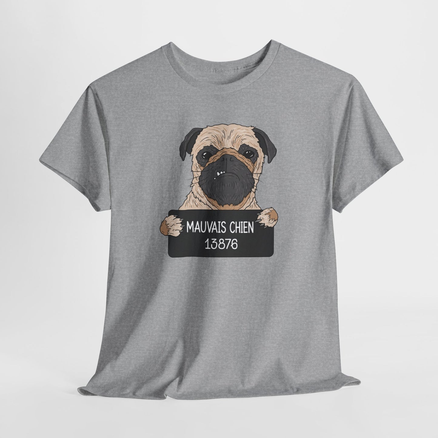 T-Shirt Carlin Homme et Femme – Cadeau Amoureux des Chiens – Humour Chien Drôle – Idée Cadeau Maître Maîtresse Propriétaire Carlin