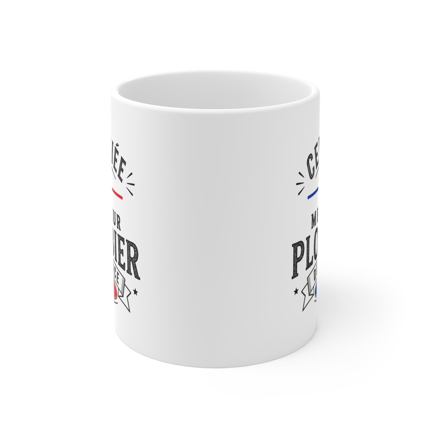Mug Plombier Homme – Certifié Meilleur Plombier de France – Tasse Humour Métier – Cadeau Original Plombier