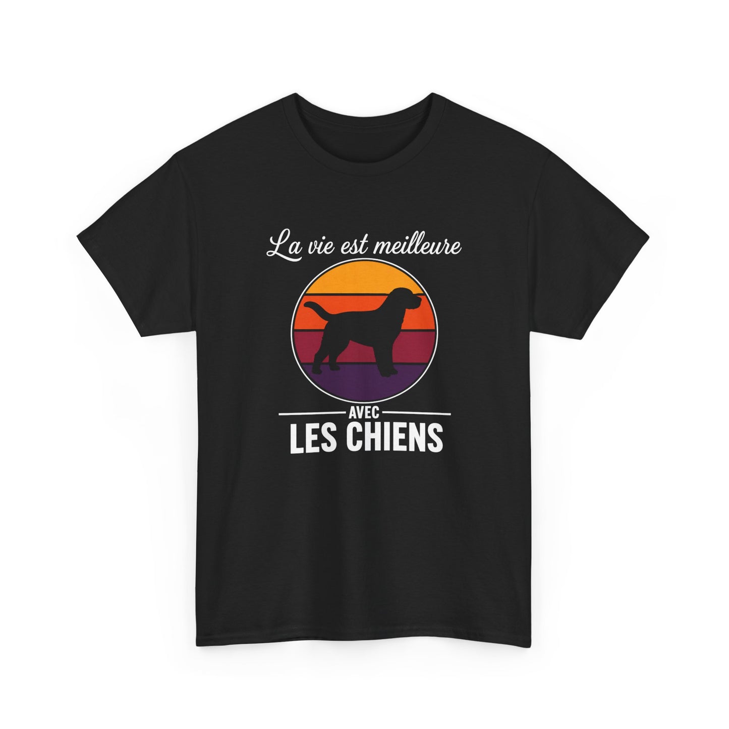 T-Shirt Chien Homme et Femme – Cadeau Amoureux des Chiens – Passion Animaux Compagnon Canin – Idée Cadeau Maître Maîtresse Chien