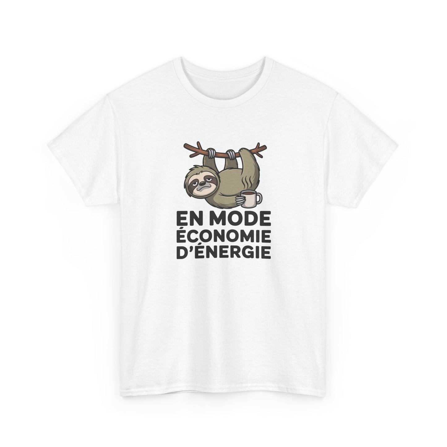 T-Shirt Humour En Mode Économie d’Énergie – Tee Shirt Drôle Paresseux Fatigue Lenteur Café Travail Sarcastique Cadeau Homme Femme