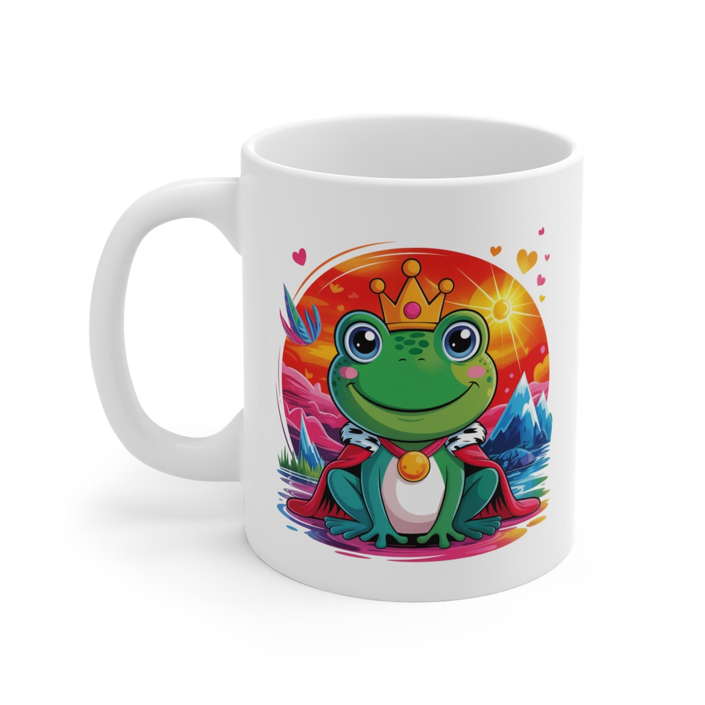 Tasse Grenouille Princesse – Mug Cartoon Coloré avec Couronne – Design Féérique et Mignon – Cadeau Fun 325ml