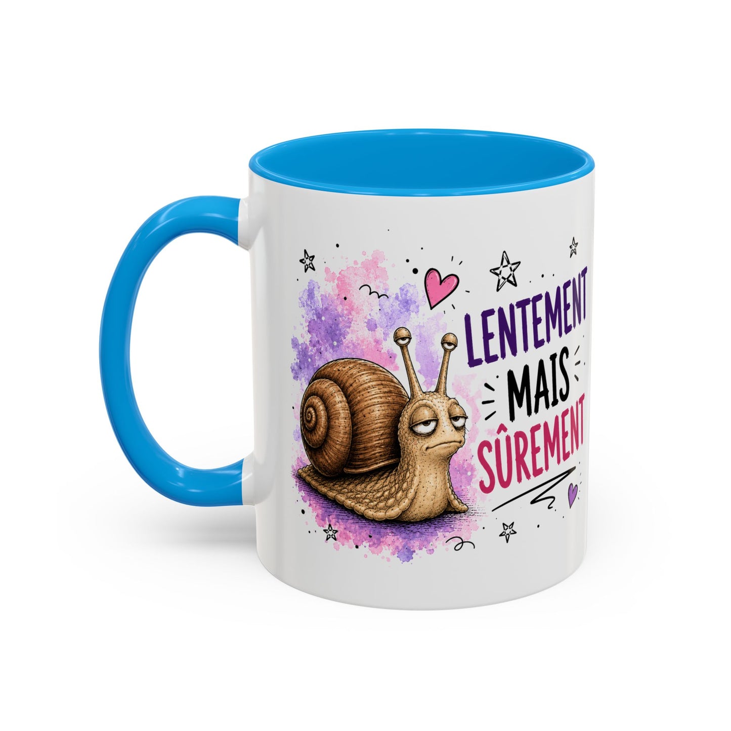 Tasse Escargot Drôle Homme Femme – Mug Lentement Mais Sûrement – Cadeau Humour Motivation 325 ml