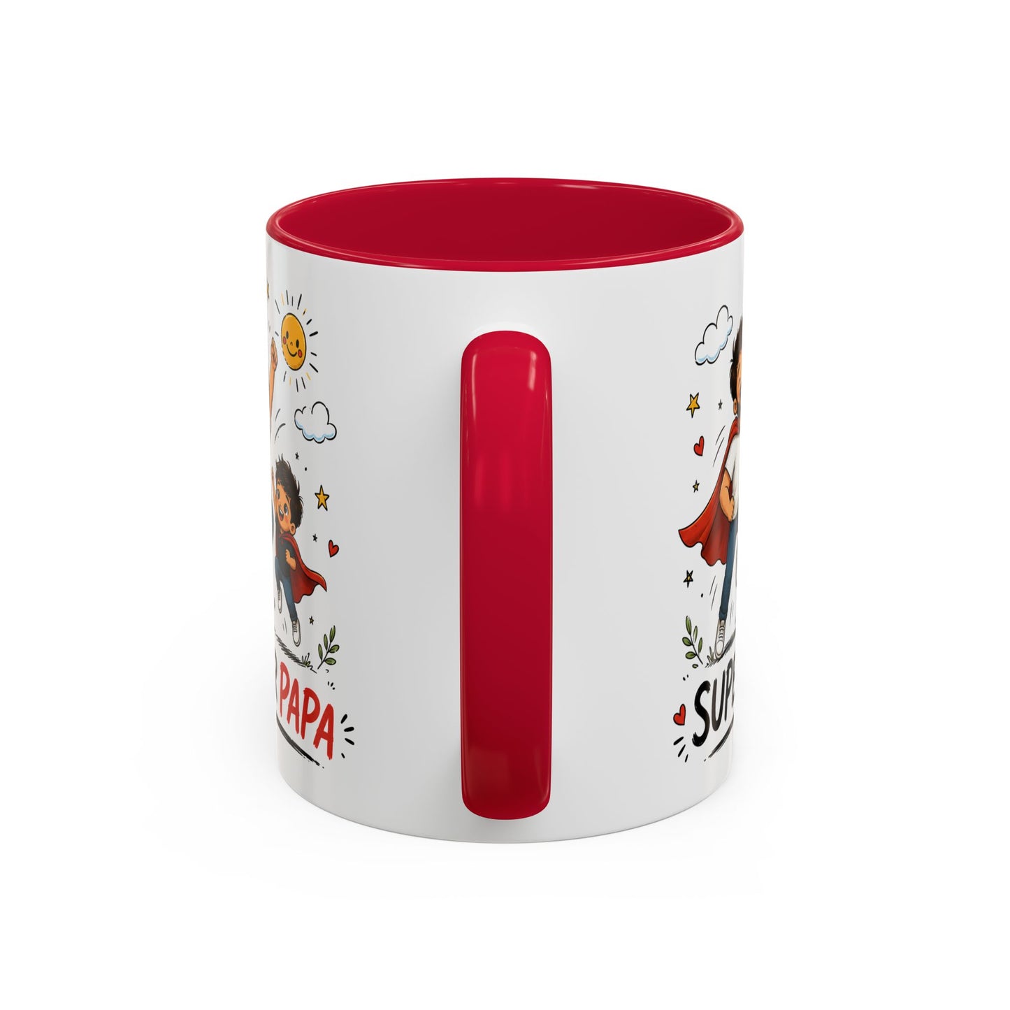 Tasse Super Papa Héros – Mug Père Fils Super Héros – Cadeau Papa Fête Des Pères Anniversaire 325ml