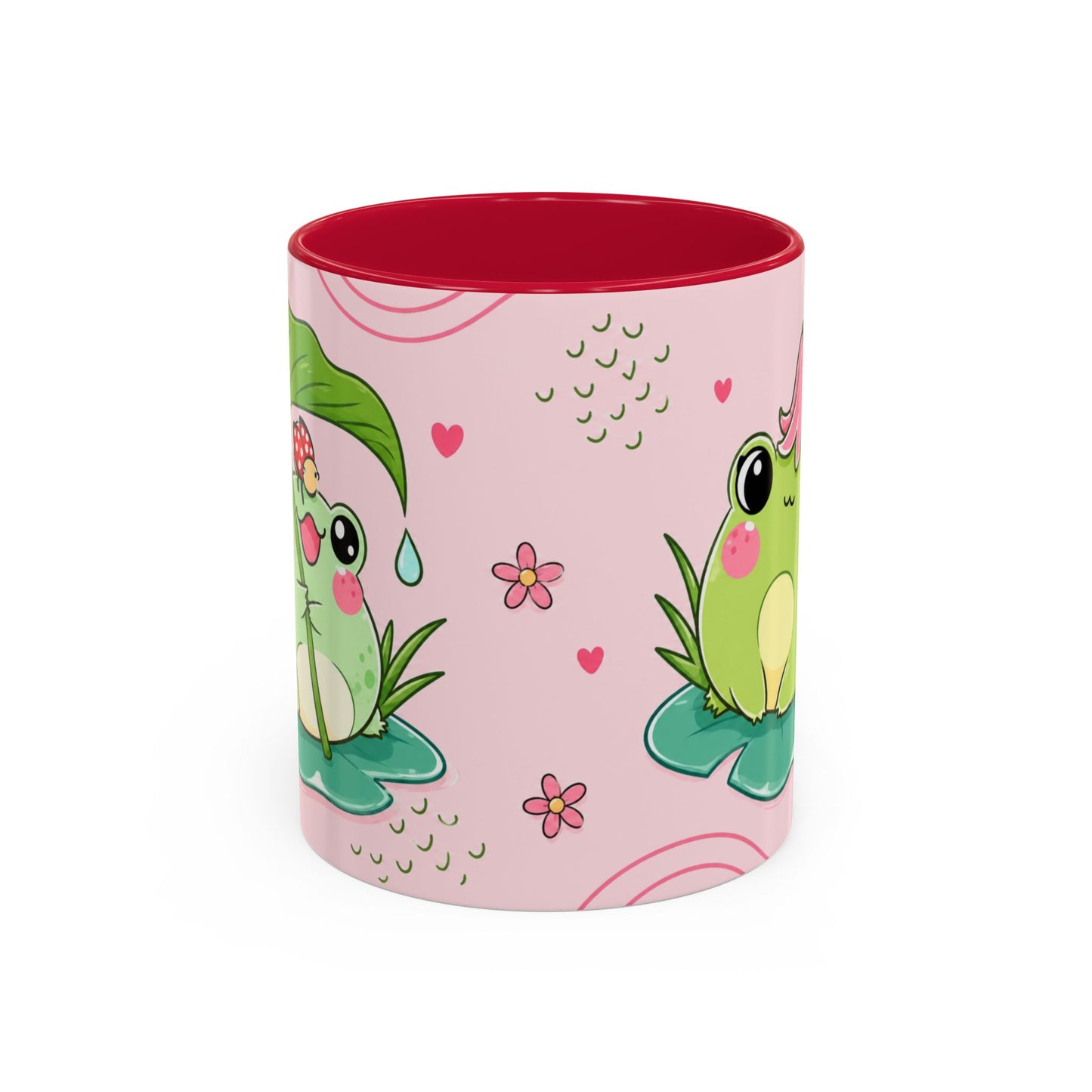 Tasse Grenouilles Kawaii – Mug Cute avec Frogs Pastel et Fleurs – Cadeau Mignon Enfant Fille 325ml
