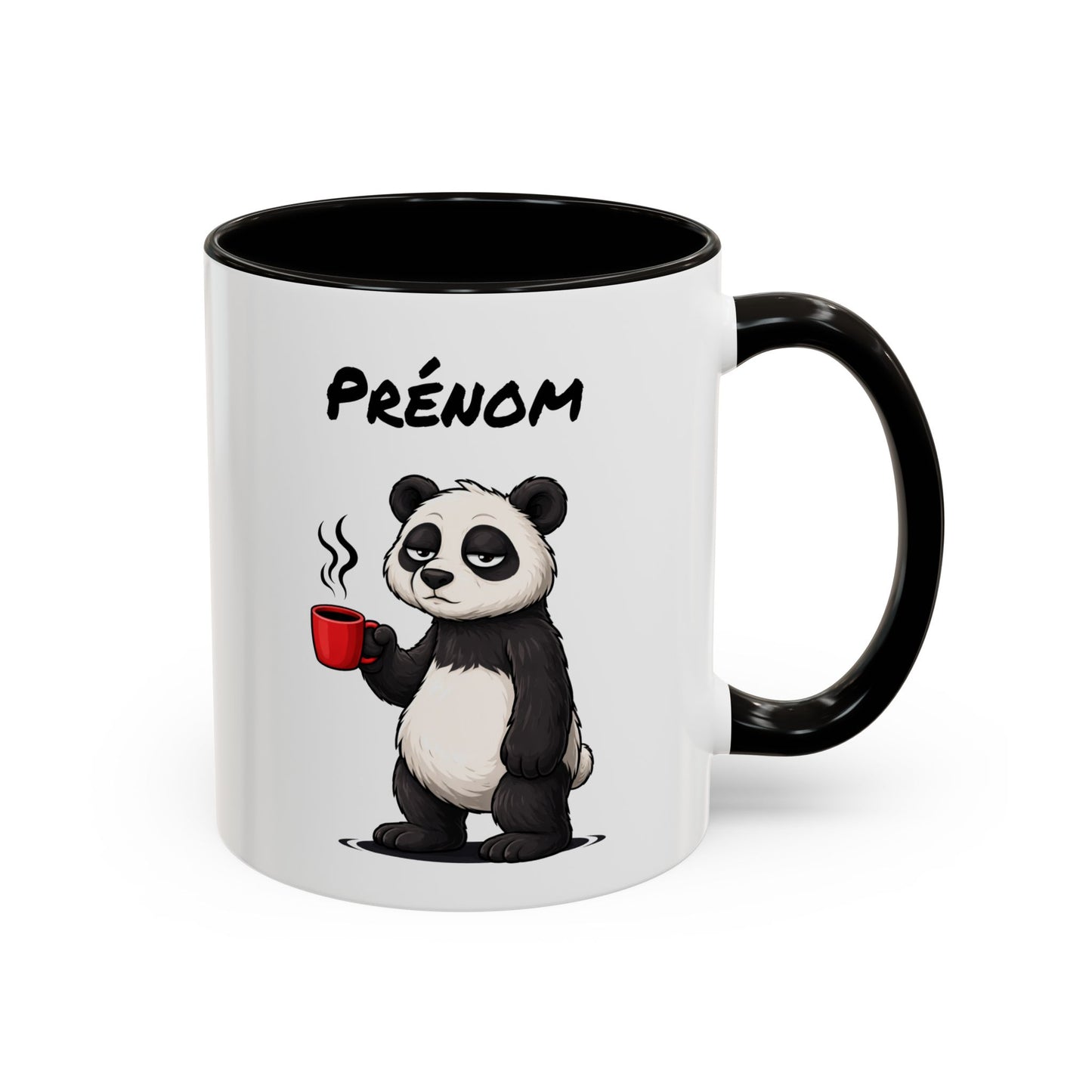 Tasse Panda Fatigué avec Café – Mug Animal Mignon et Relax – Illustration Cartoon 325ml