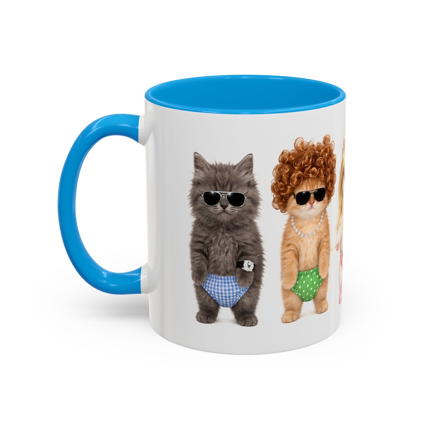 Tasse Chats Rigolos en Sous-Vêtements – Mug Humour Chatons Kawaii – Cadeau Femme Homme Amoureux des Chats 325ml