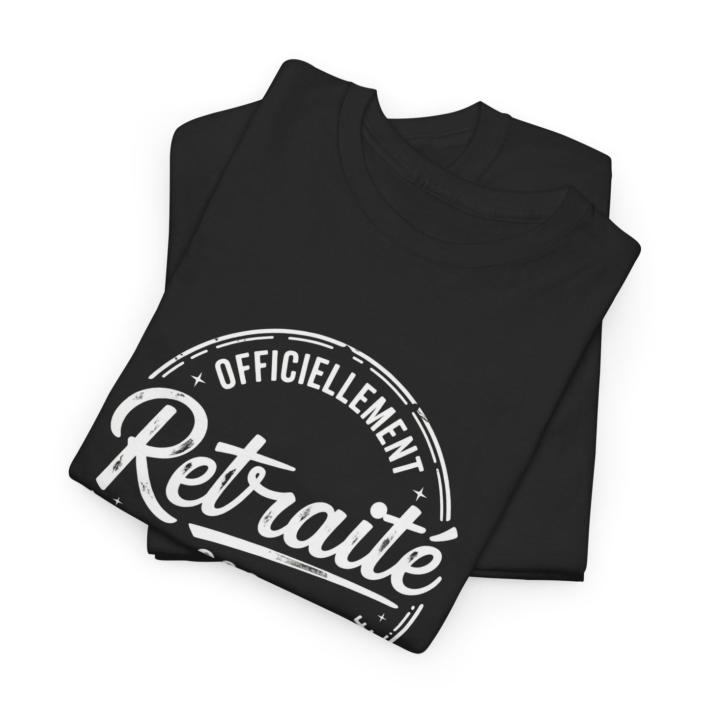 T-Shirt Retraite 2026 Homme – Cadeau Retraité Humour – Tee Shirt Officiellement Retraité Noir Blanc Gris