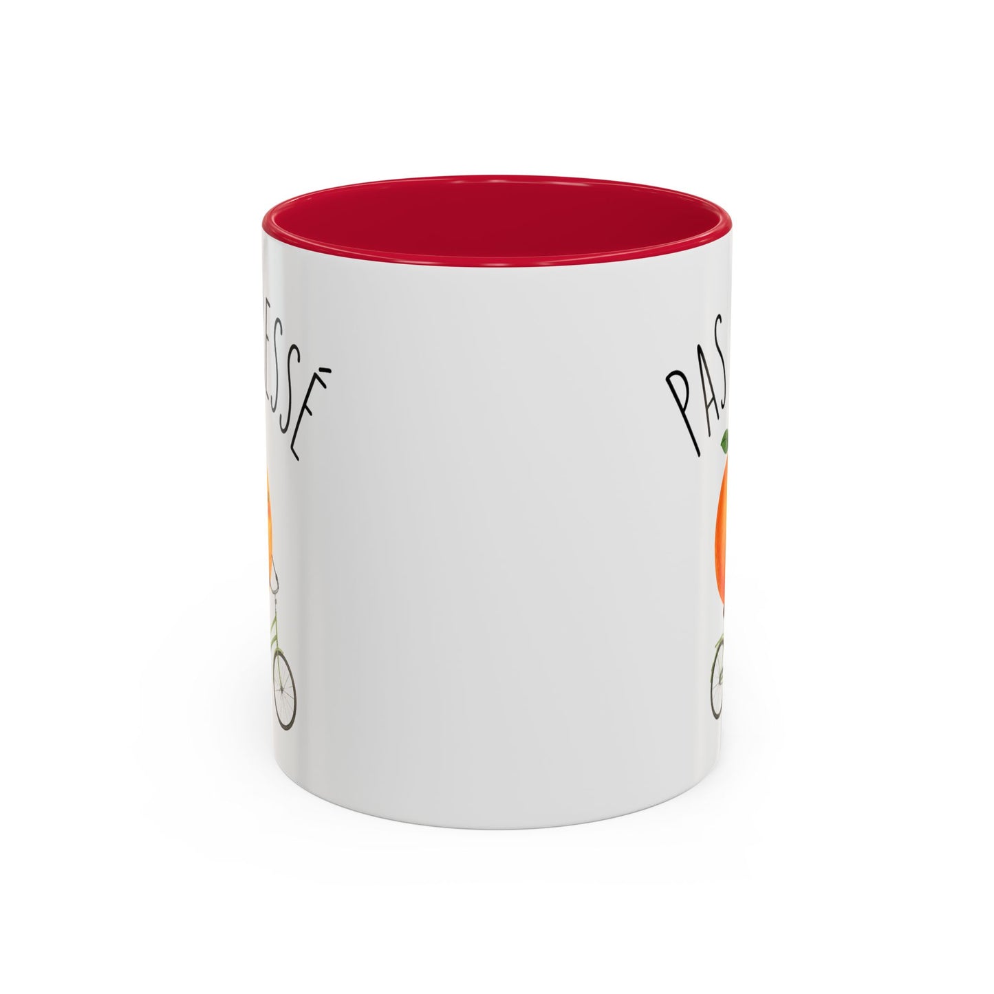 Tasse Humoristique “Pas Pressé” – Mug Orange Mignonne à Vélo – Design Relax et Fun 325ml
