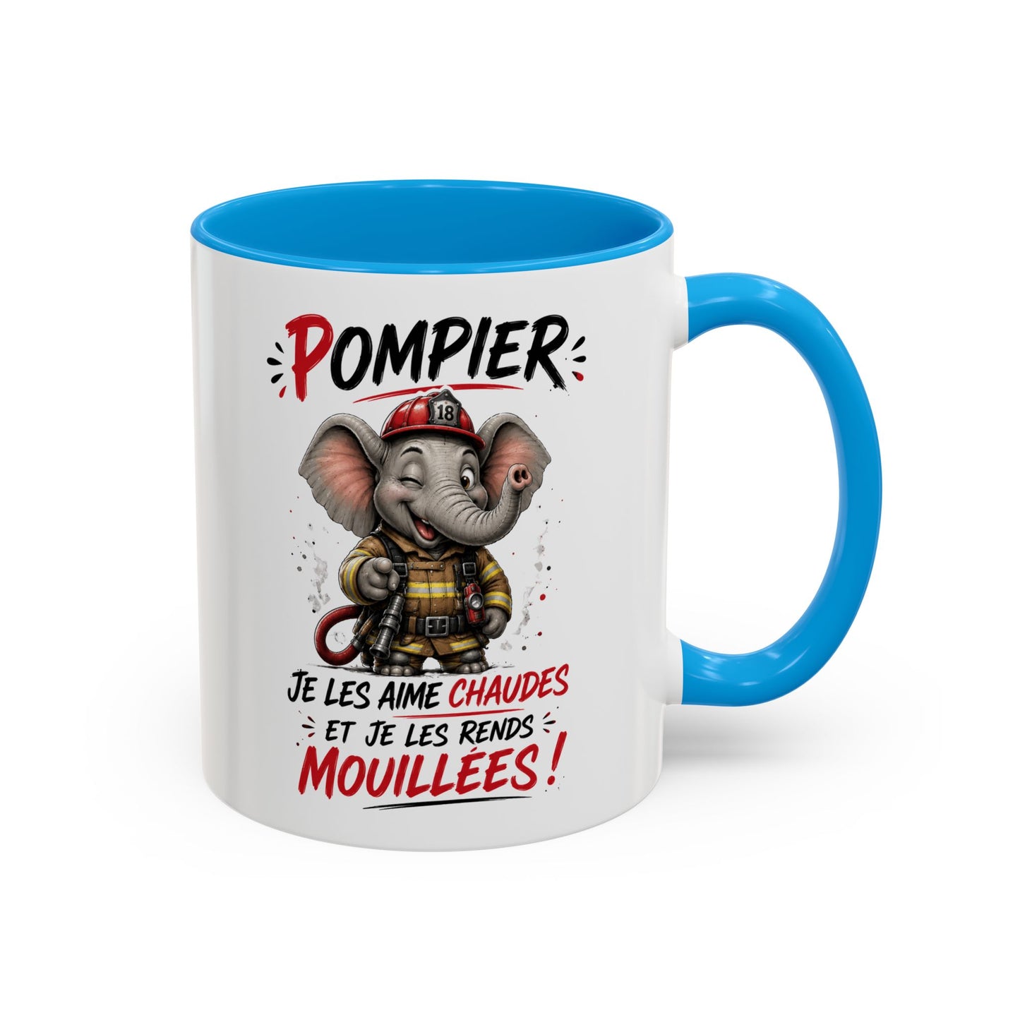 Tasse Pompier Je Les Aime Chaudes Et Je Les Rends Mouillées – Mug Humour Sapeur-Pompier – Cadeau Homme Femme 325ml