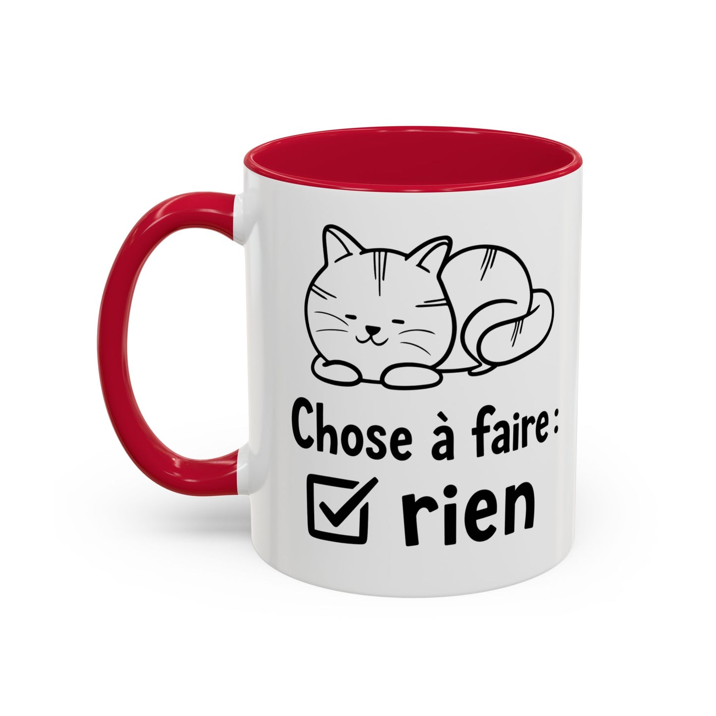 Tasse Chat Homme et Femme – Choisir de Ne Rien Faire – Mug Humour Chat Paresseux – Cadeau Original pour Amoureux des Chats – 325 ml