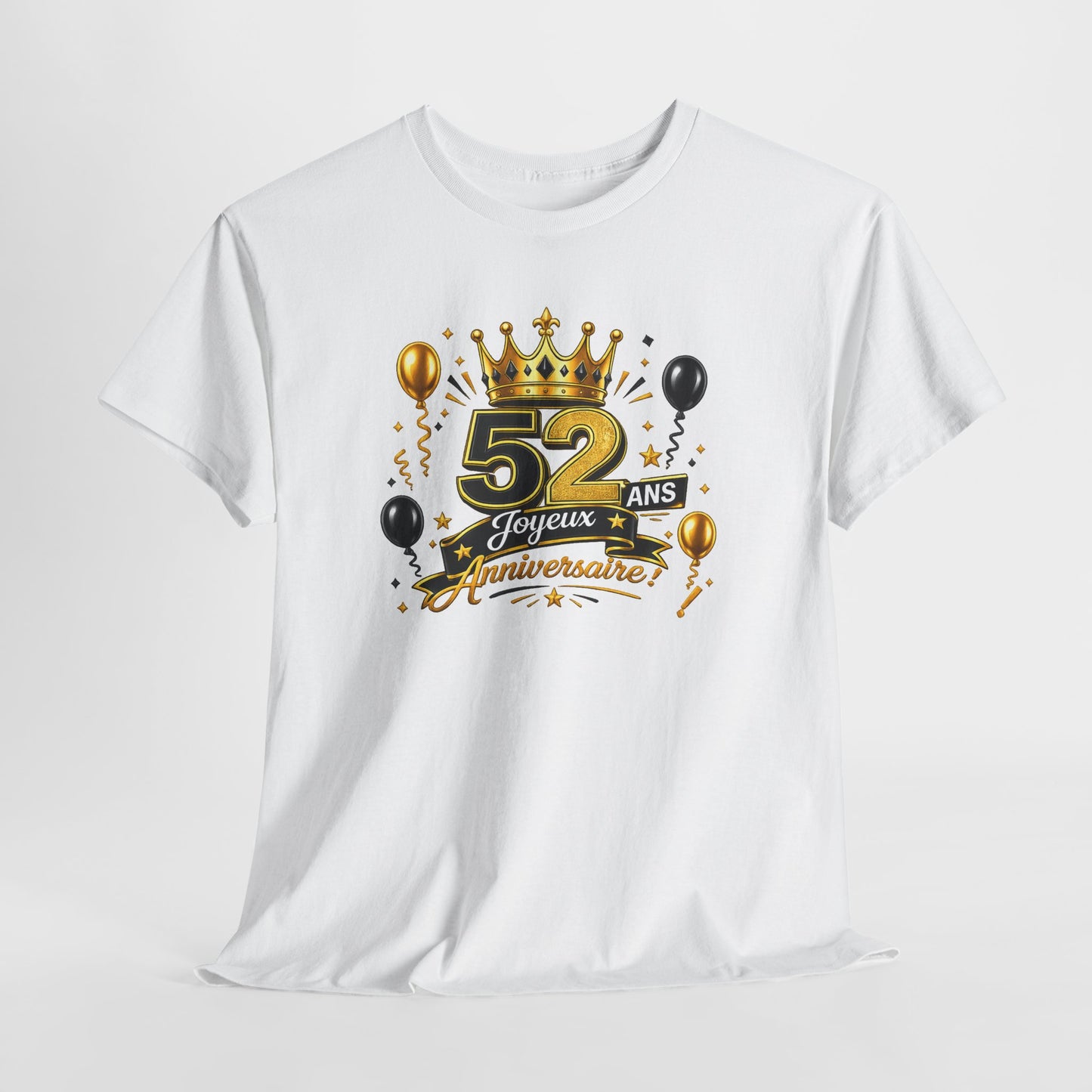 Tee Shirt Anniversaire 52 Ans Homme et Femme – Joyeux Anniversaire – Cadeau 52 Ans
