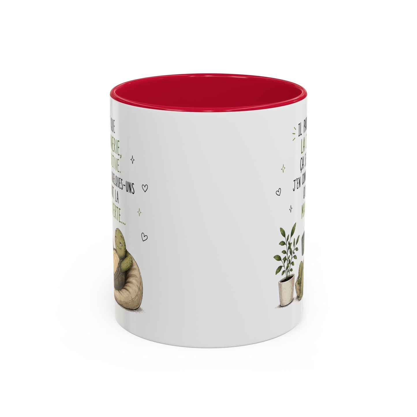 Tasse Tortue Drôle Homme et Femme – Mug Humour Jardinage Plantes Main Verte – Cadeau Original Amusant 325 ml
