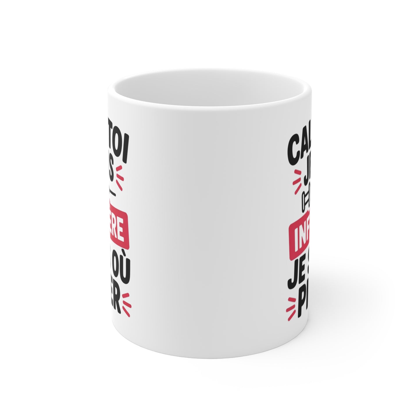 Mug Infirmière Drôle – Calme-Toi Je Suis Infirmière Je Sais Où Piquer – Tasse Humour Métier Santé – Cadeau Collègue 325 ml