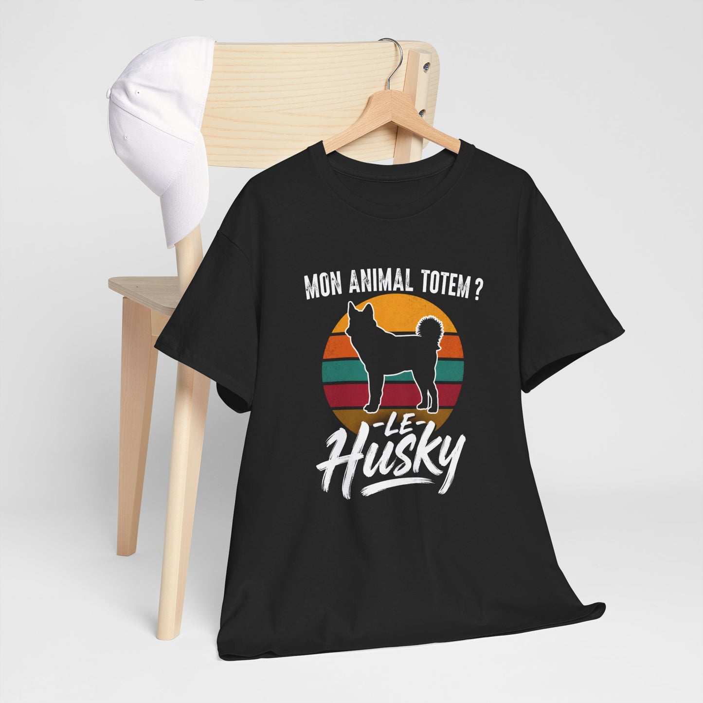 T-Shirt Husky Homme et Femme – Cadeau Amoureux des Chiens – Passion Husky Sibérien – Idée Cadeau Maître Maîtresse Chien