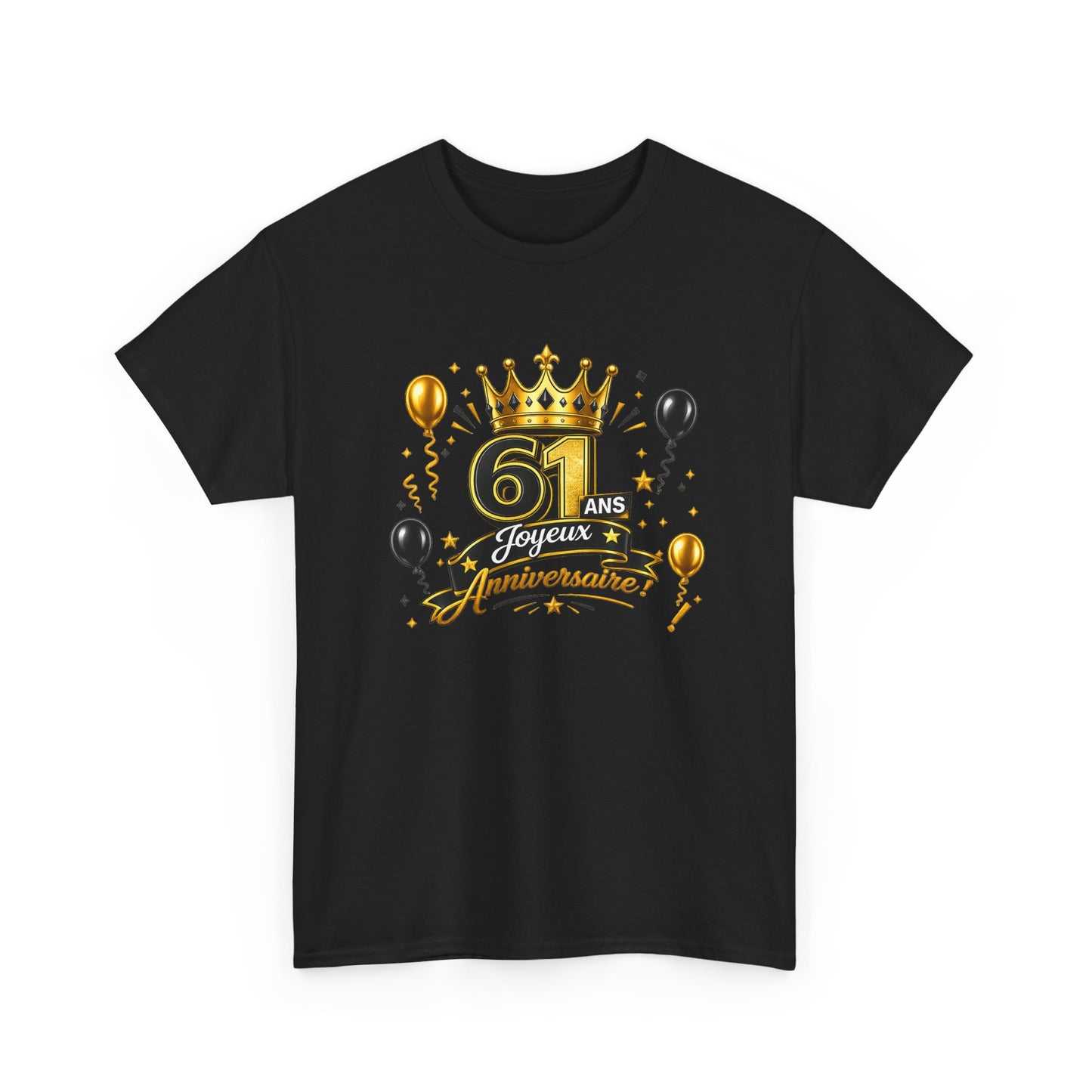 Tee Shirt Anniversaire 61 Ans Homme et Femme – Joyeux Anniversaire – Cadeau 61 Ans