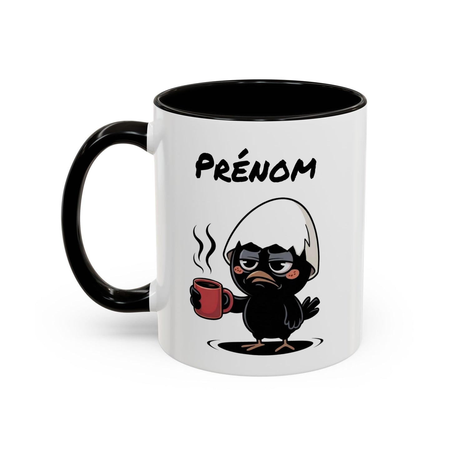Tasse Calimero Café Personnalisable 325ml – Mug Céramique Humour Réveil Matin Prénom Cadeau Original
